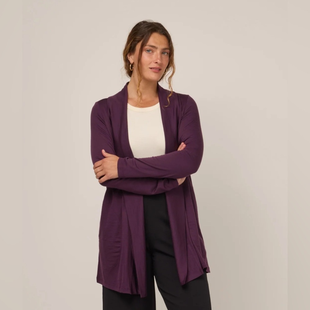 Investments Luxe Purple Cardigan